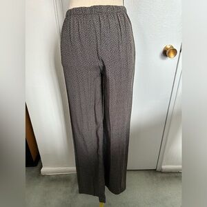 Brand New, Black with Beige Dot Design Pants by Decked Out
